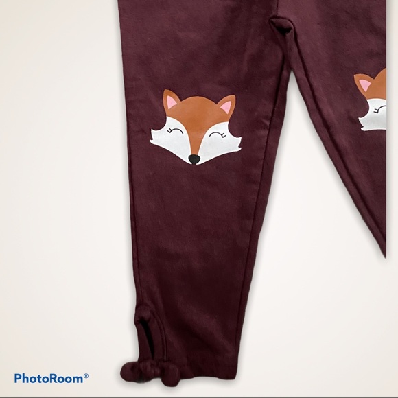 theo + leigh. baby Fox Burgundy Leggings - NWT - Picture 7 of 7